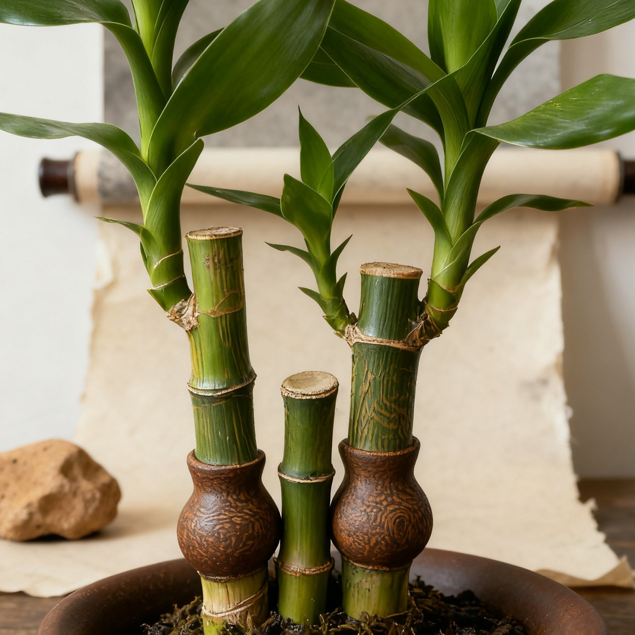 ต้นไผ่กวนอิมเสริมสิริมงคลในกระถาง