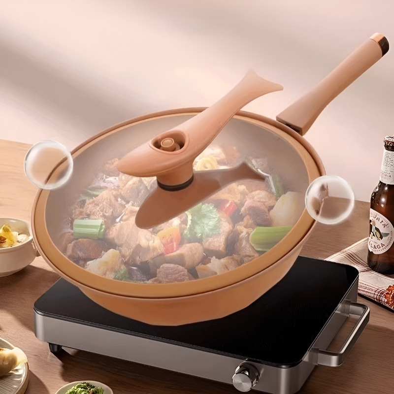 กระทะทอดเคลือบกันติดแรงดันไมโคร