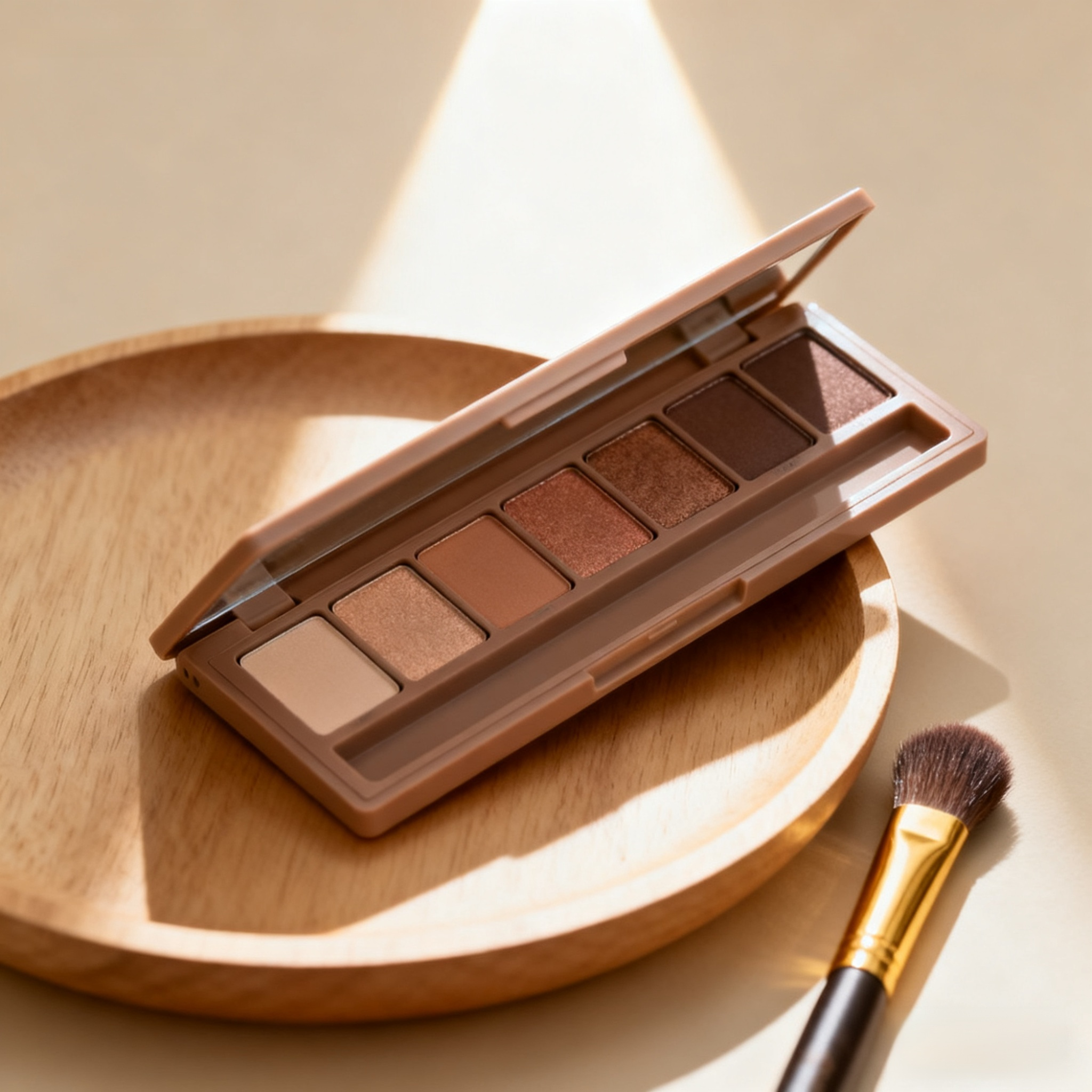 Delonira   Siebenfarbige Lidschattenpalette für leichtes Tages-Make-up, erdige Farbtöne