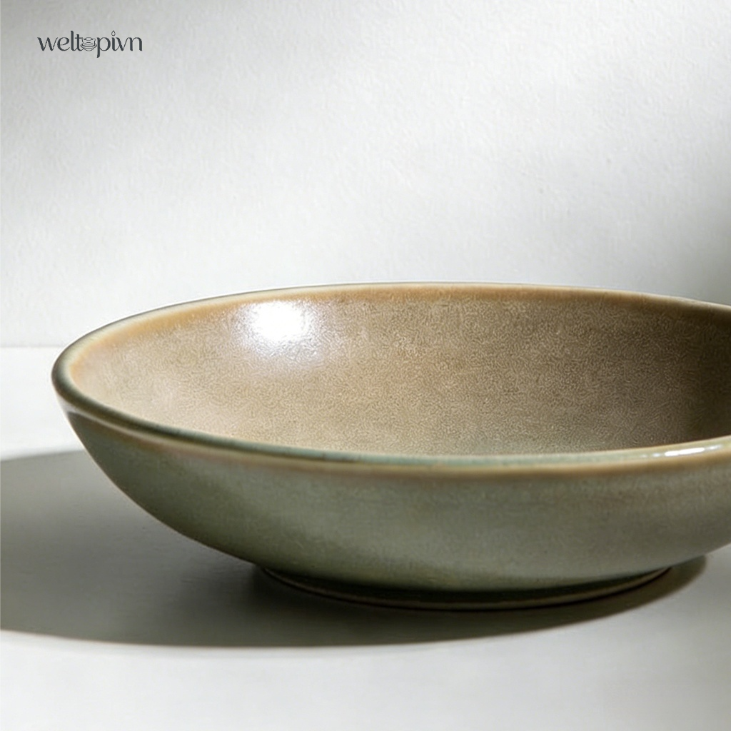 ชุดชามและจานเซรามิกเคลือบใต้เคลือบ 5 ชิ้นดีไซน์หรู