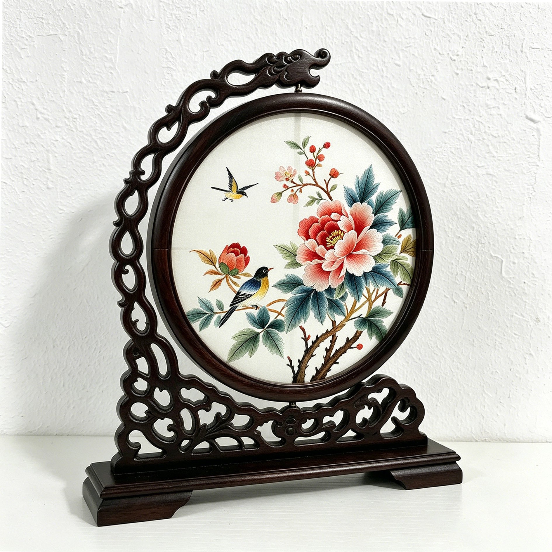 Doppelseitiger Siebdruck aus Suzhou-Stickerei