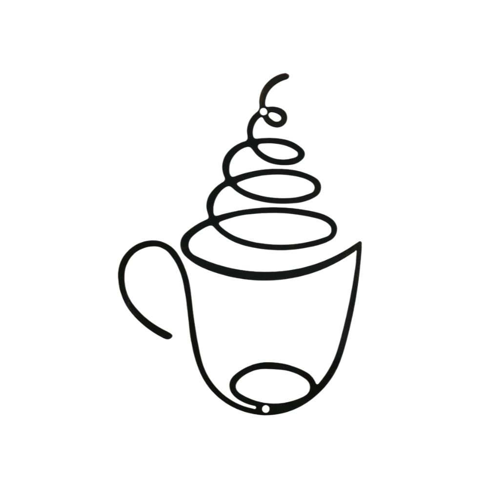 커피 철제 장식품