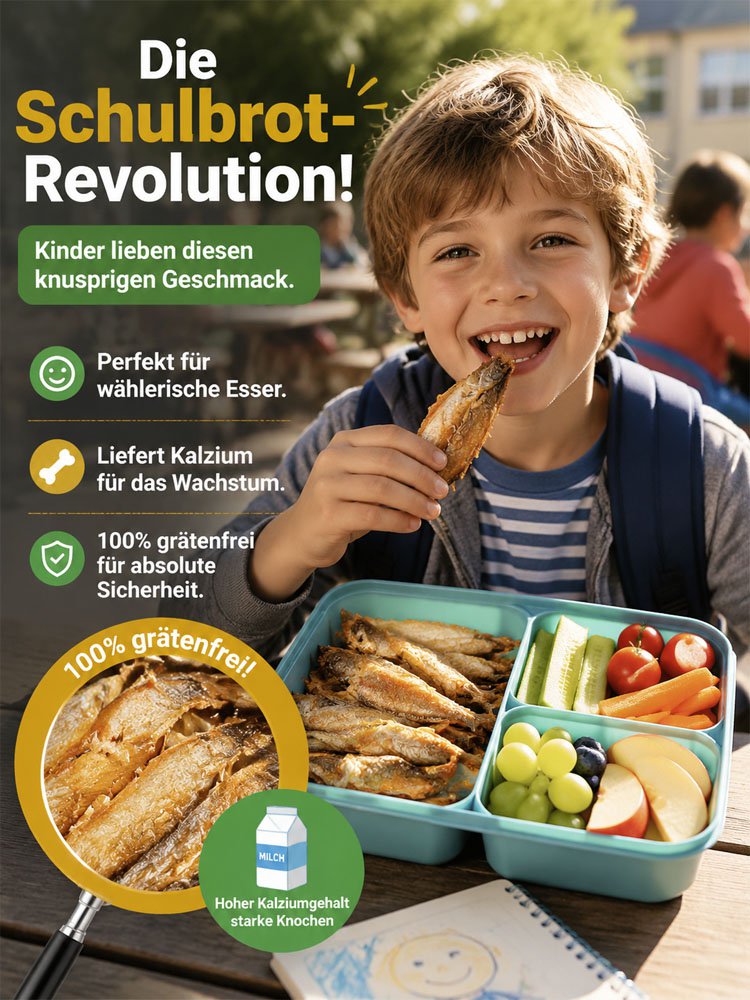 Kleine getrocknete Fische, frisch gefangen aus dem Nordatlantik.