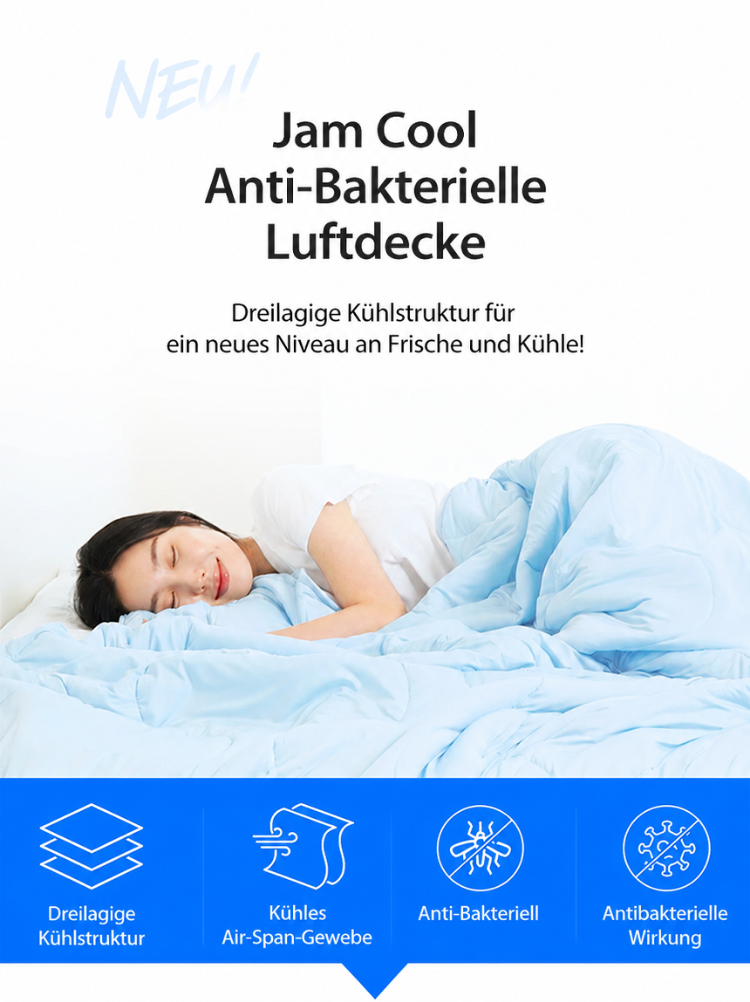 [Sofortiges Kühlgefühl – Tiefschlaf 2.0] NUZAM Sommer-Kühldecke