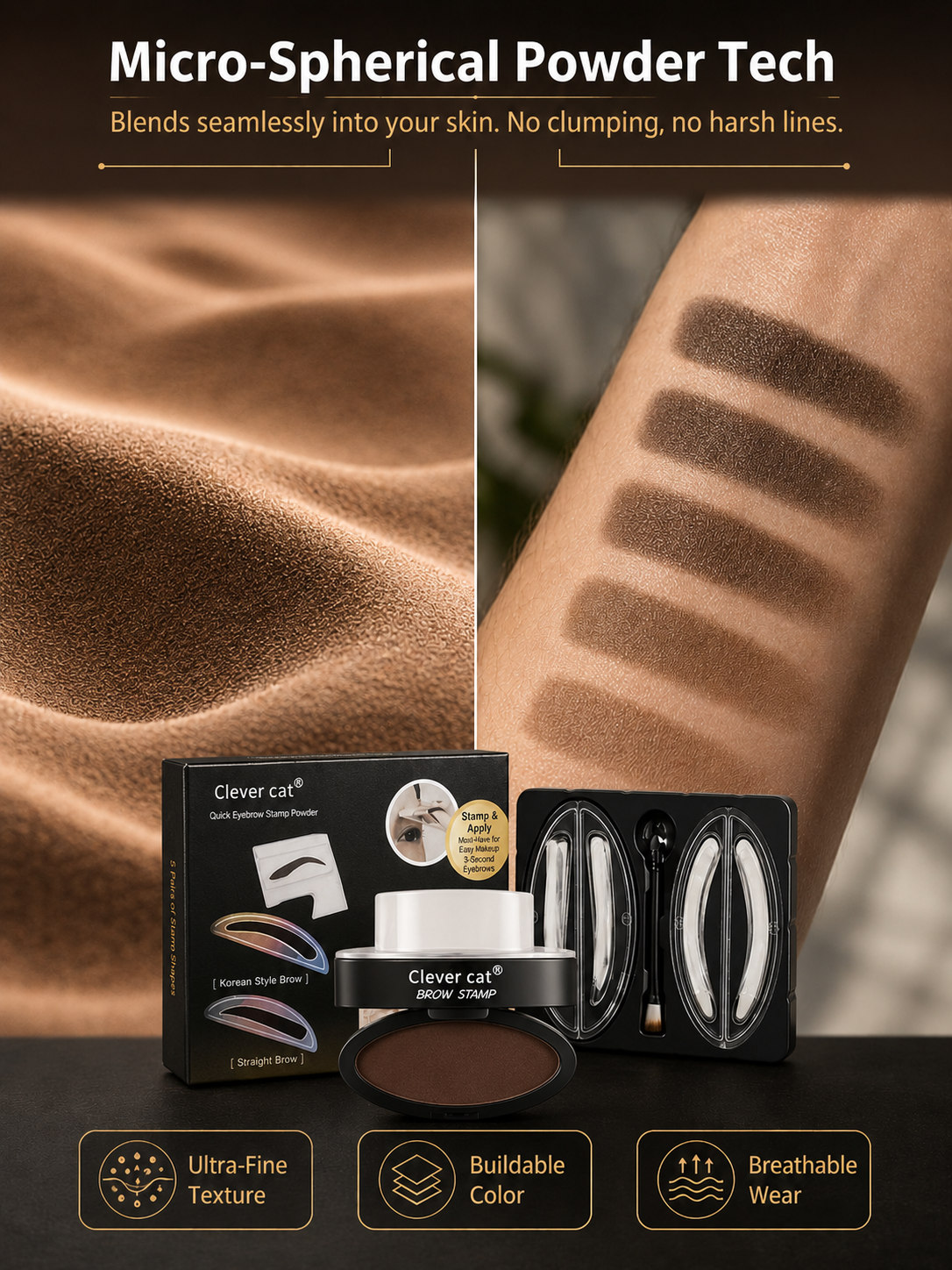 Waterproof Quick Brow Stamp Kit