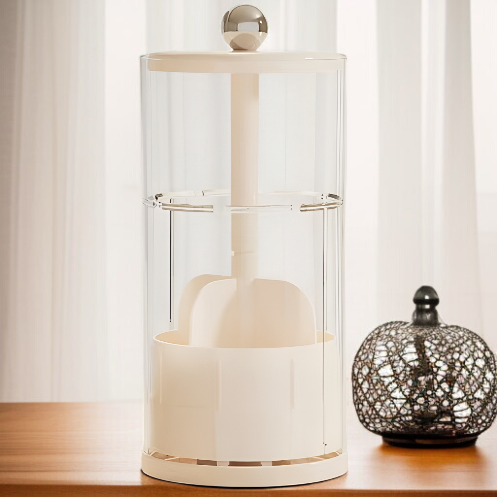 クリームスタイルのリフティングメイクブラシ収納チューブ高級デスクトップ化粧品収納ボックス回転収納バケツブラシバケツ