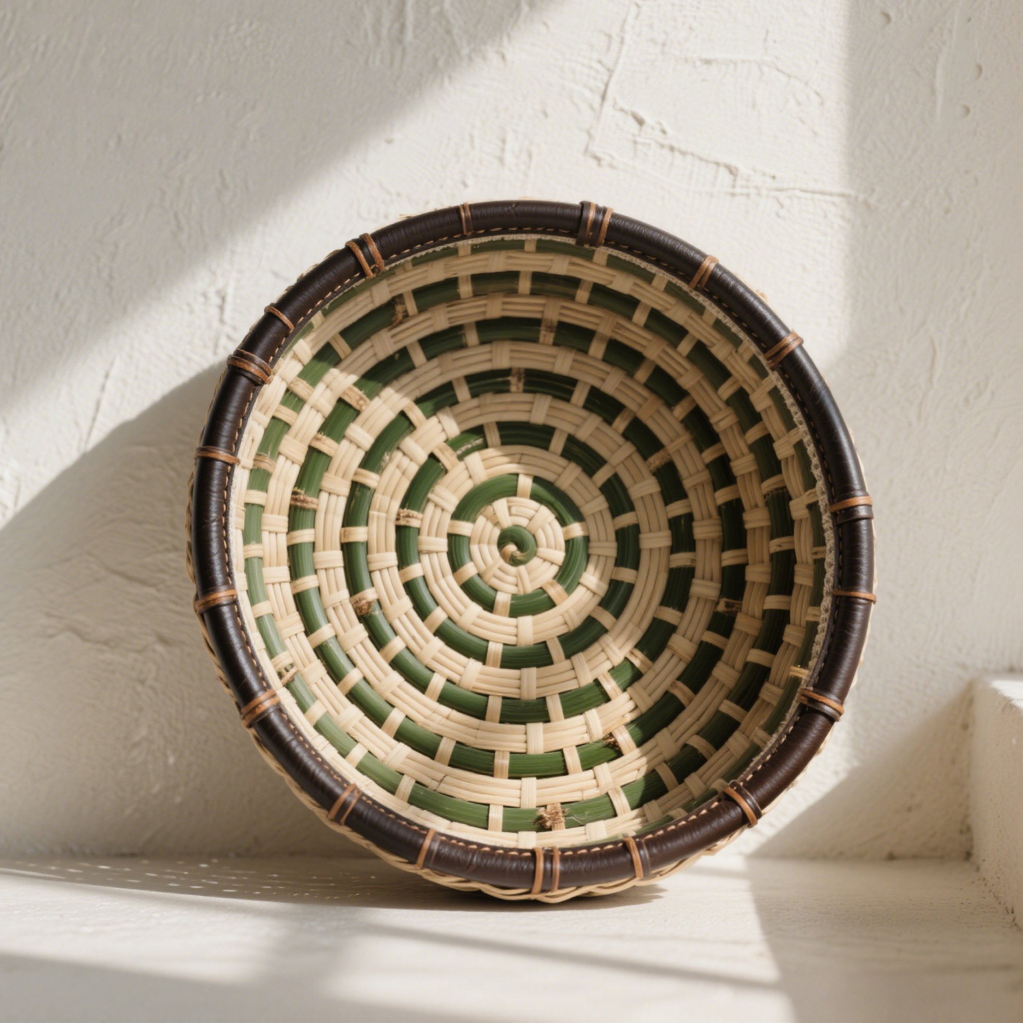 대나무 혼합색상 바구니 세트 (2개)