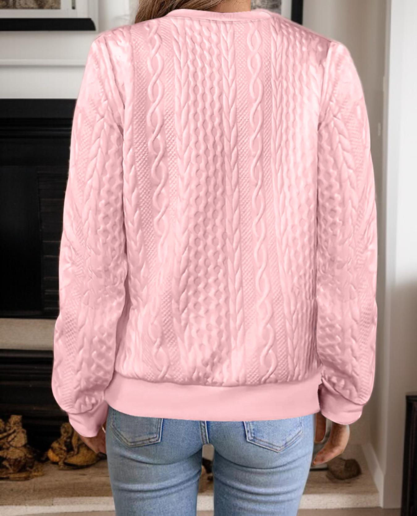 Detail of jacket's warm lining and stitching