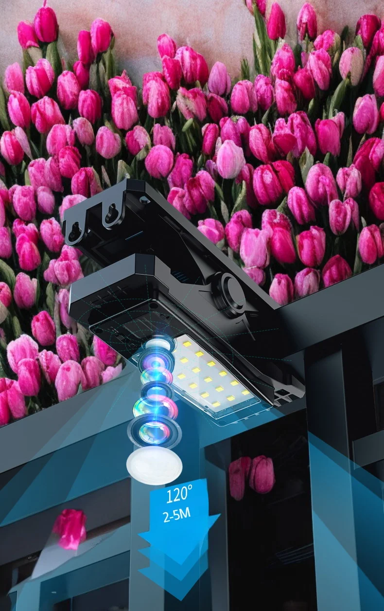 太陽能庭院智慧感應夾子燈