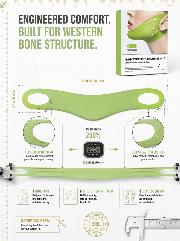 [No injections, no pills]  V-face lifting band