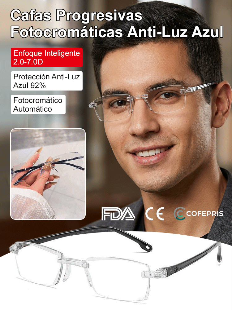  ¡Lentes que se adaptan a ti!  Con autoenfoque y filtro azul por solo dos hamburguesas