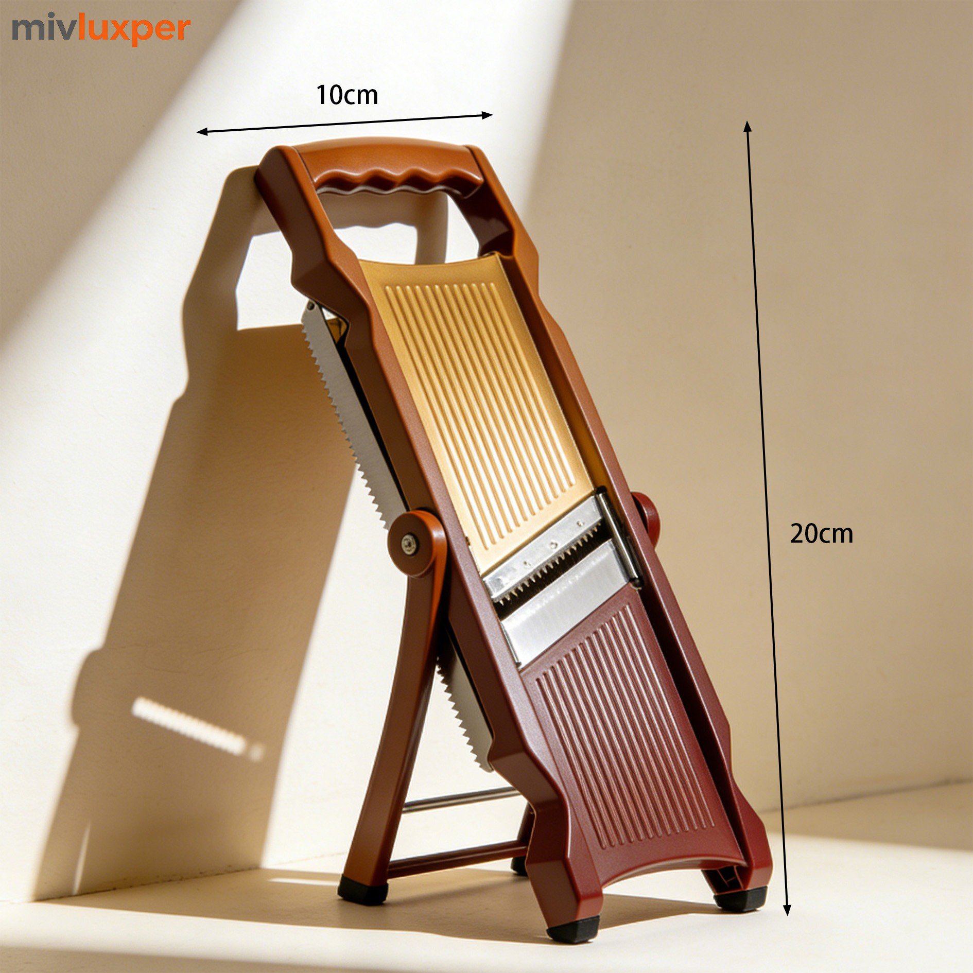 Cortadora para embutidos y quesos lista para almacenar