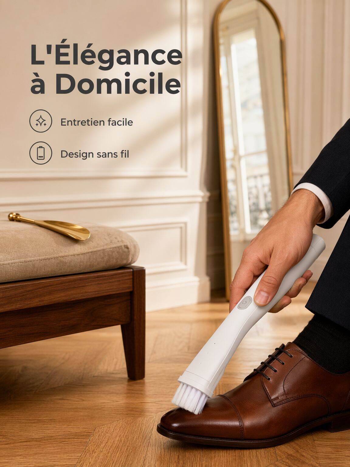 Nettoyeur de chaussures électrique sans fil