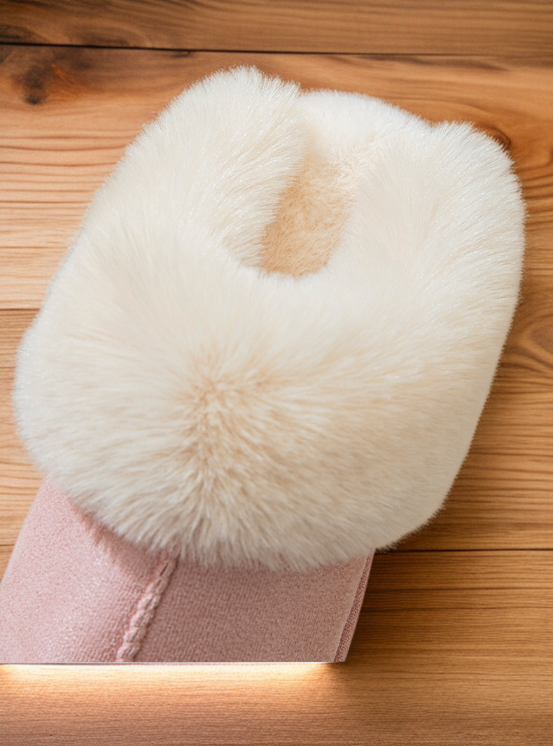 防滑鞋底設計毛棉拖鞋