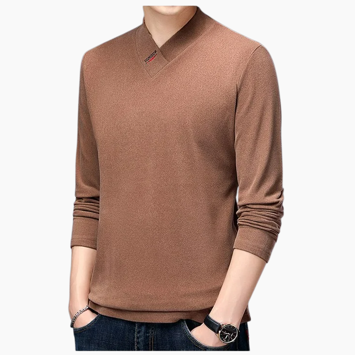 秋と冬の男性のボトムシャツスリムソリッドカラー快適なアウトドア