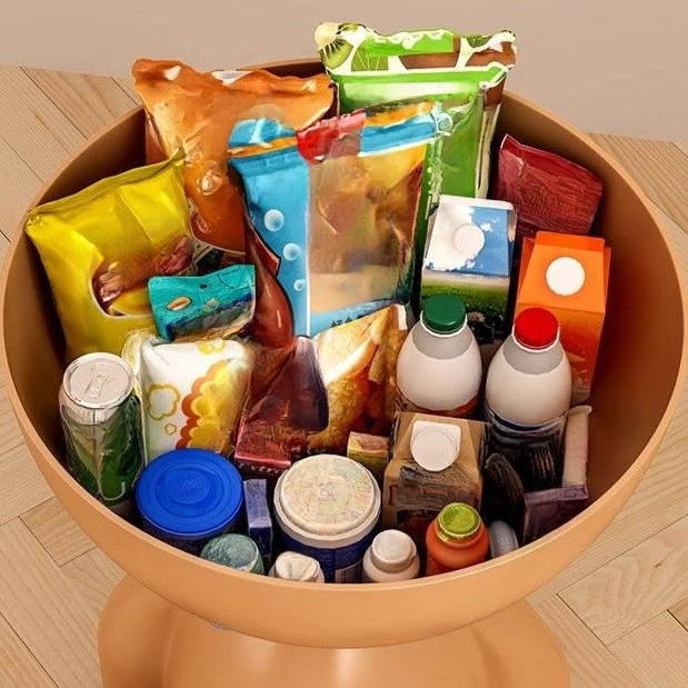 Modernes Beistelltisch-Regal aus nachhaltigem Material für Wohnzimmer und Schlafzimmer