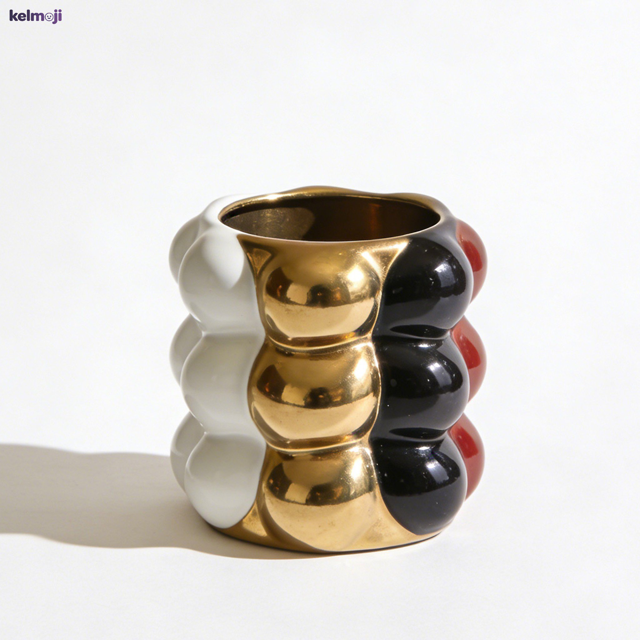 Set of 3 pen holders for desk organization