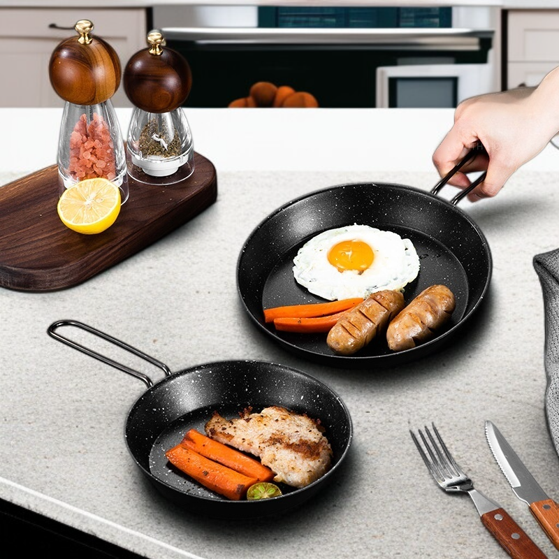 Sartén antiadherente de acero inoxidable, portátil y plegable para camping