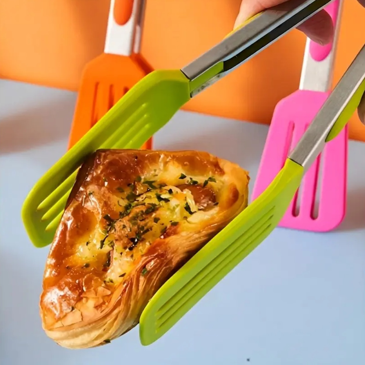 Kitchen Multifunctional Silicone Food Tongs and Turner Set