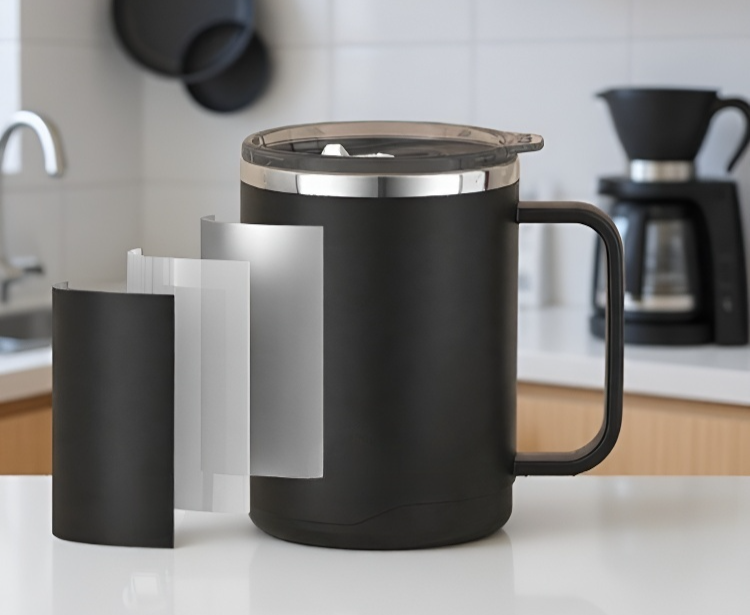 내열성이 뛰어난 이중벽 커피잔