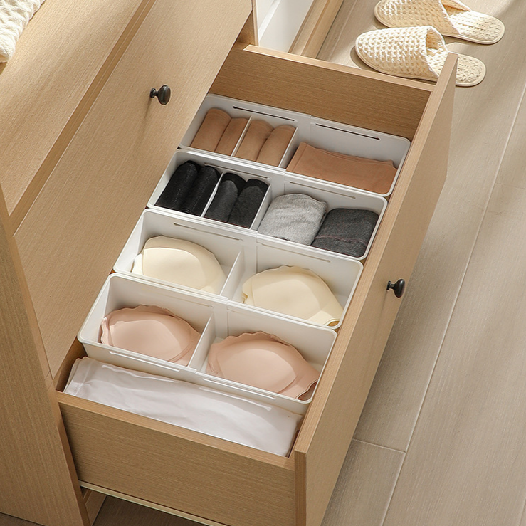 多功能可伸縮抽屜收納盒 內衣襪子廚房分隔整理盒