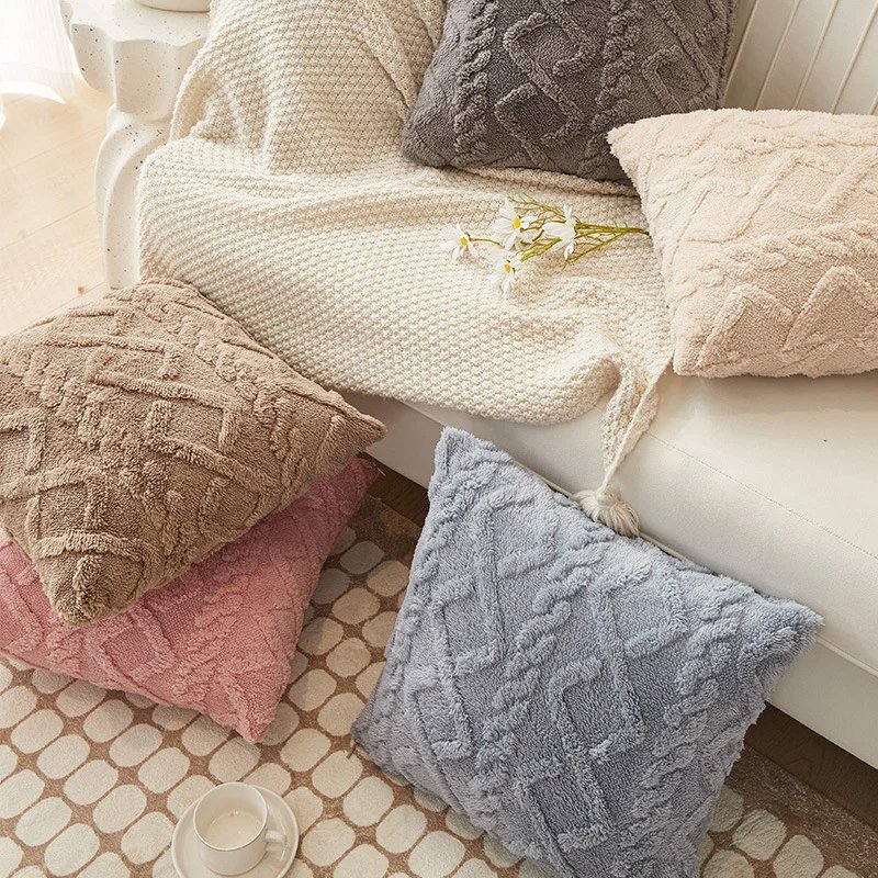 부조 패턴 쿠션 소파 쿠션