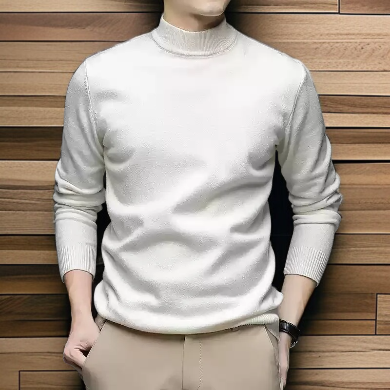 남자 반폴라 긴팔 니트 기모 이너 니트 남자 니트 긴팔 기모 반폴라 니트