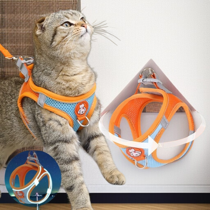 ペット犬小型犬胸ハーネス非ストリンギング通気性離脱防止リード反射犬の鎖