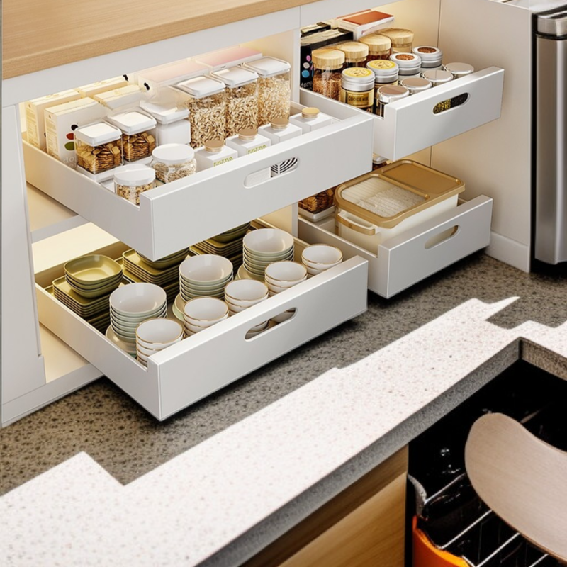 Multi-functional Kitchen Bowl Rack Storage Shelf for Cabinet and Sink