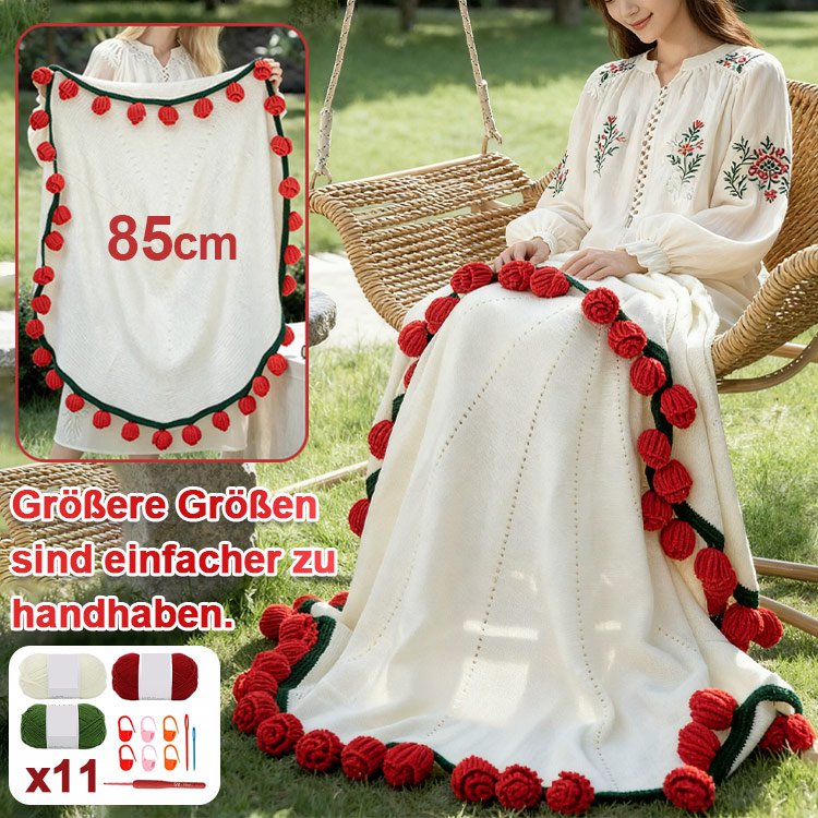Ein Geschenk mit Wärme DIY Blumen Decken Set einfach zu lernen garantiertes Erfolgserlebnis