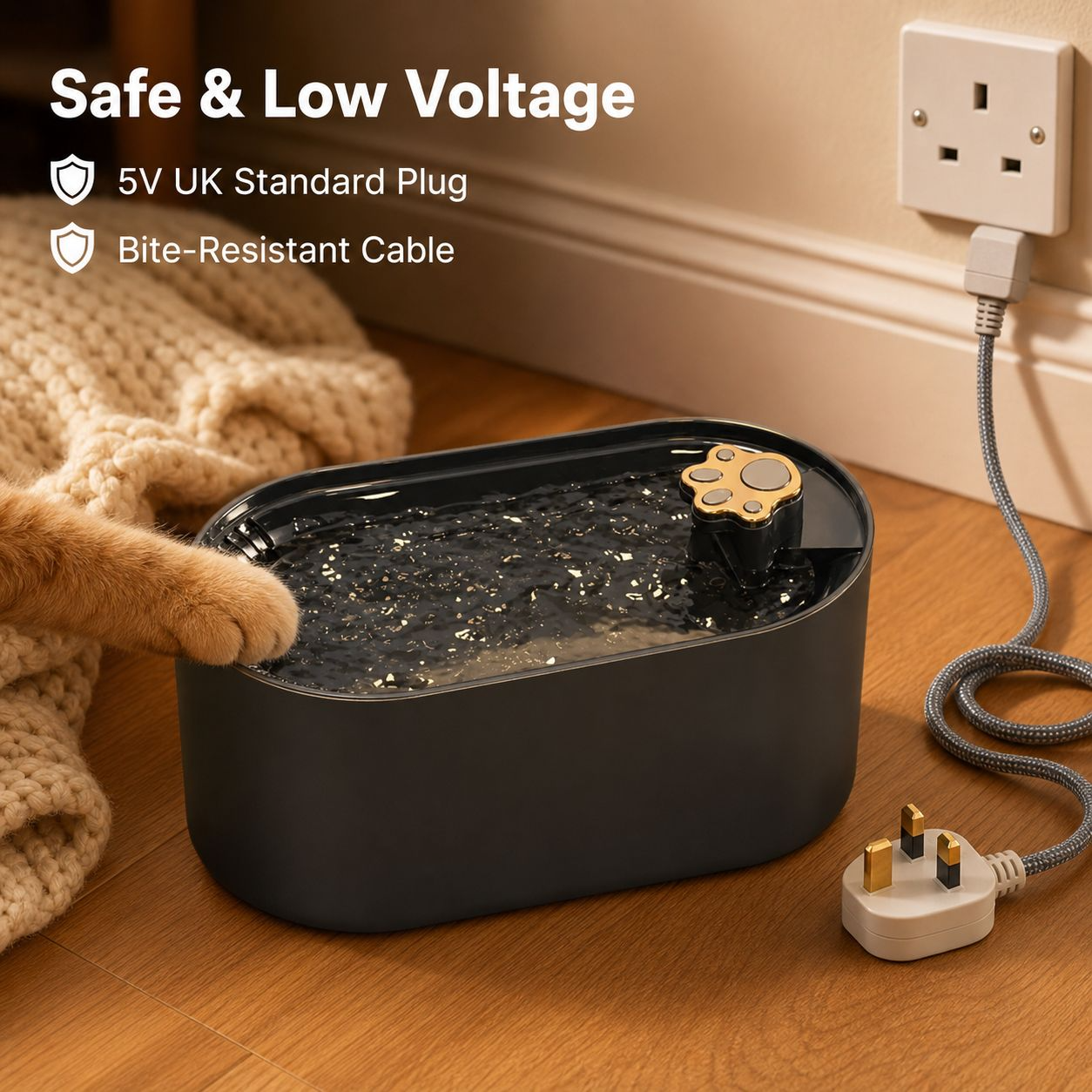 Smart Automatic Cat Water Fountain, Circulating Filter, Silent Pet Water Pump