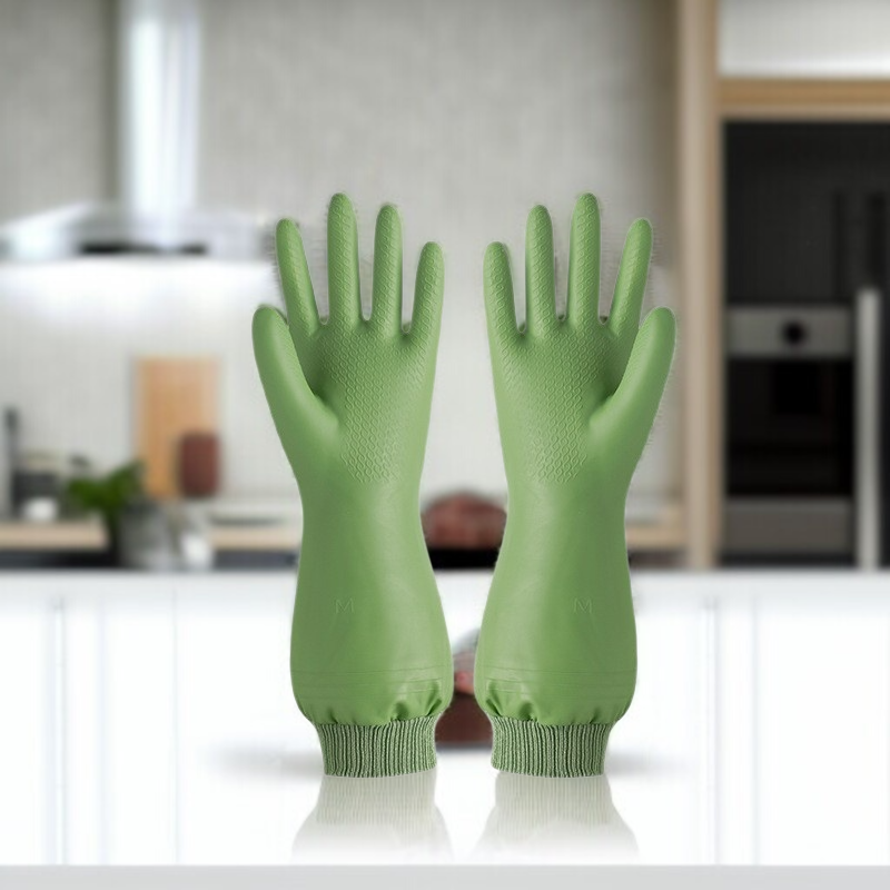 Women'S Dishwashing Gloves Household Gloves Thickened Waterproof Household Padded