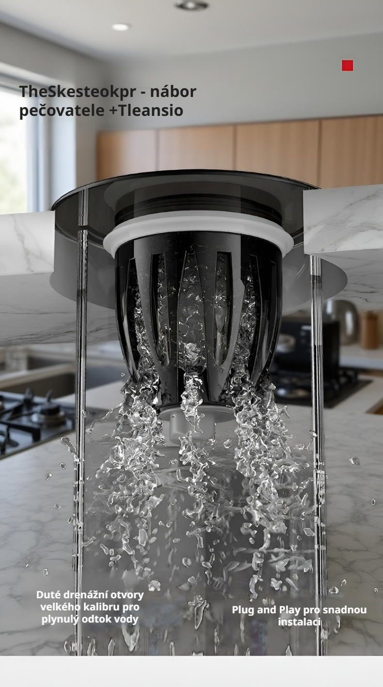 Snadná údržba černého uzávěru pro umyvadlo