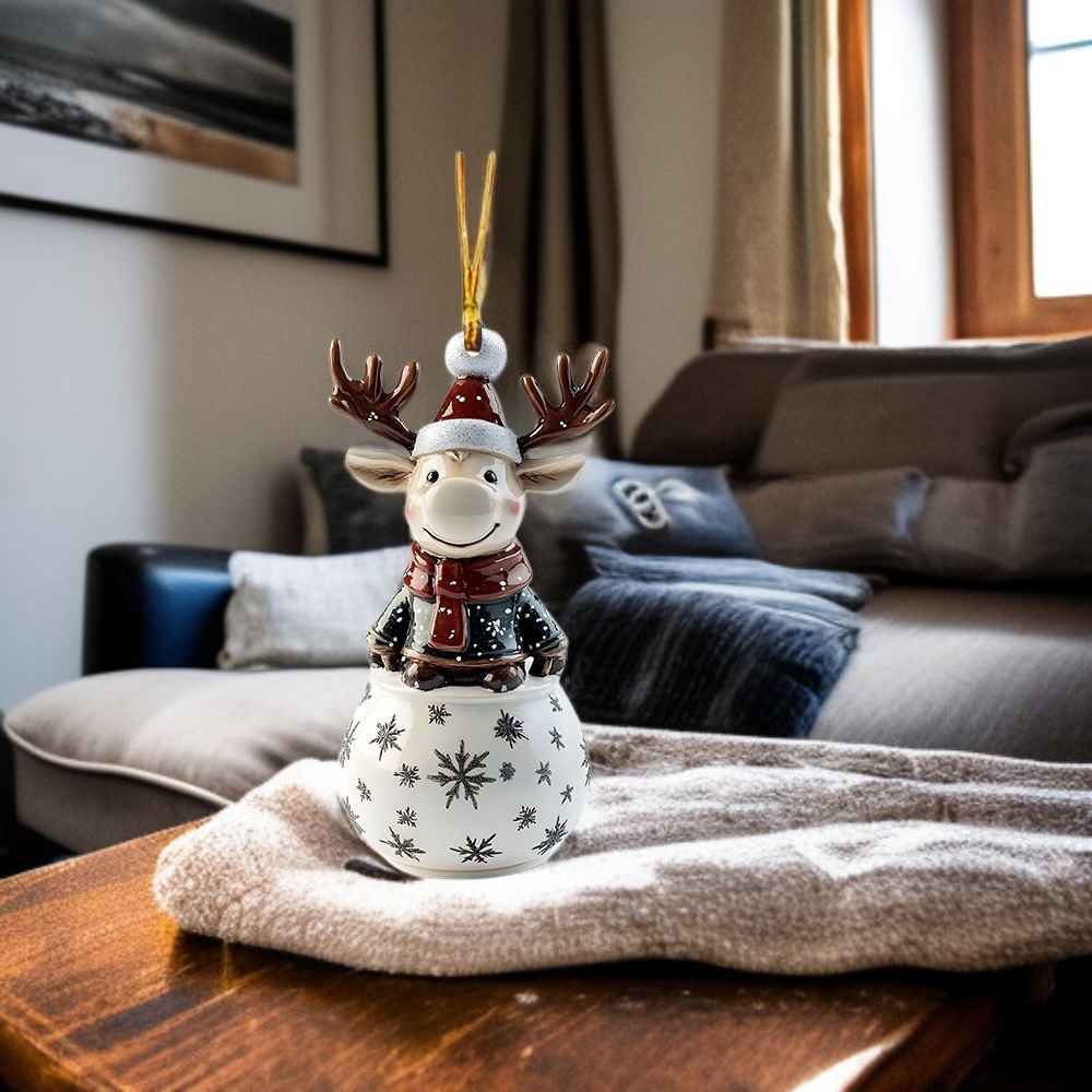 Weihnachts-Schlüsselanhänger Deko: Weihnachtsmann, Rentier, Schneemann  中文：圣诞钥匙扣装饰：圣诞老人、小鹿、雪人