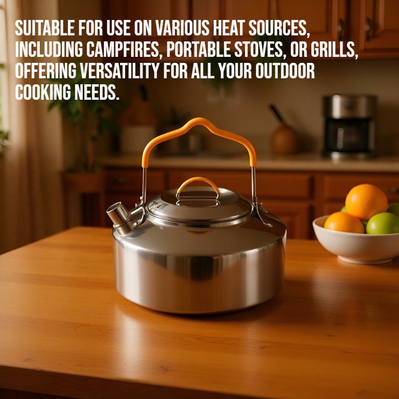Durable portable kettle for hiking trips