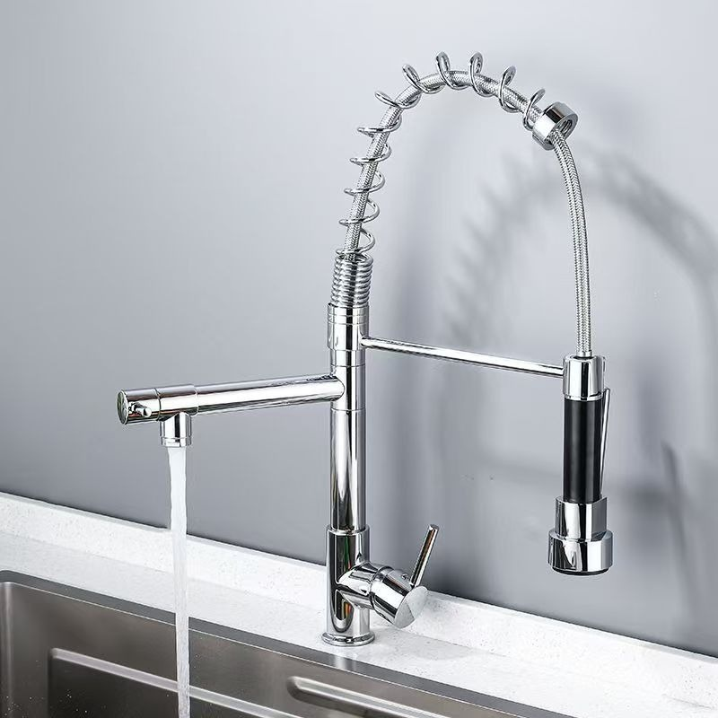 Robinet de cuisine à ressort pivotant