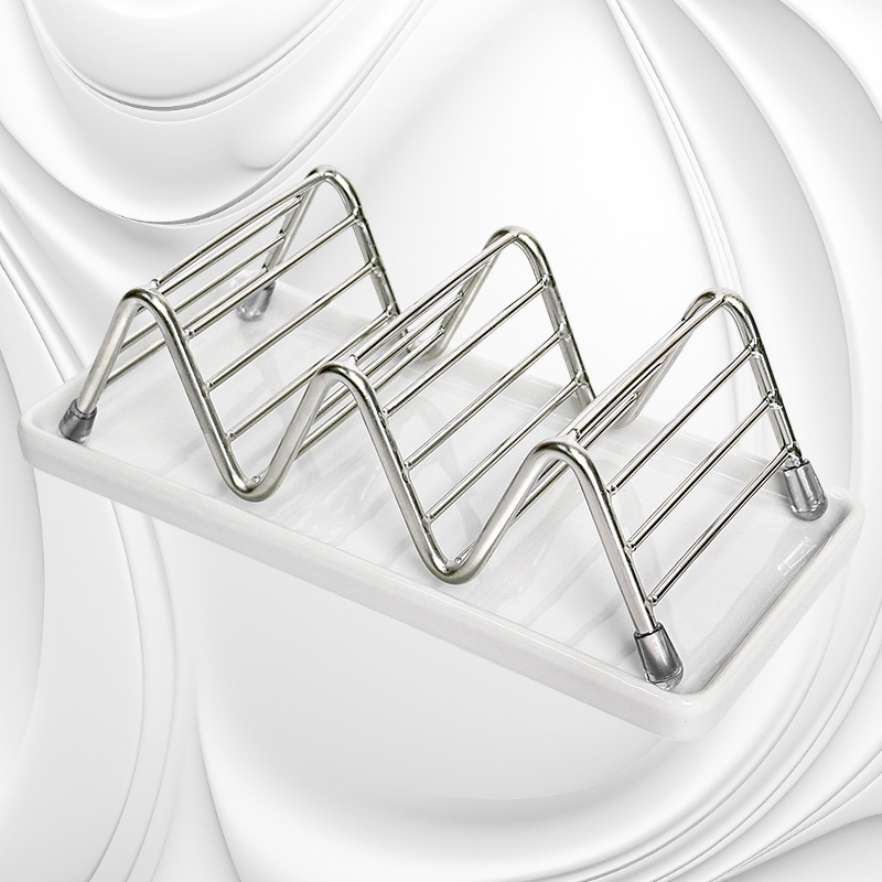 不鏽鋼W型瀝水托香皂置物架