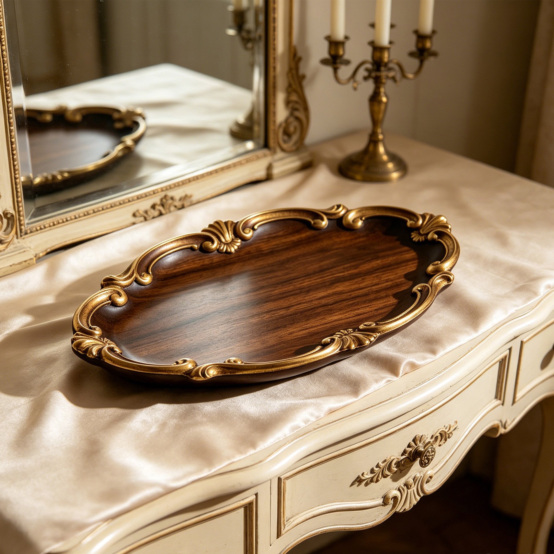 Serving appetizers on Black Walnut Wood Trays
