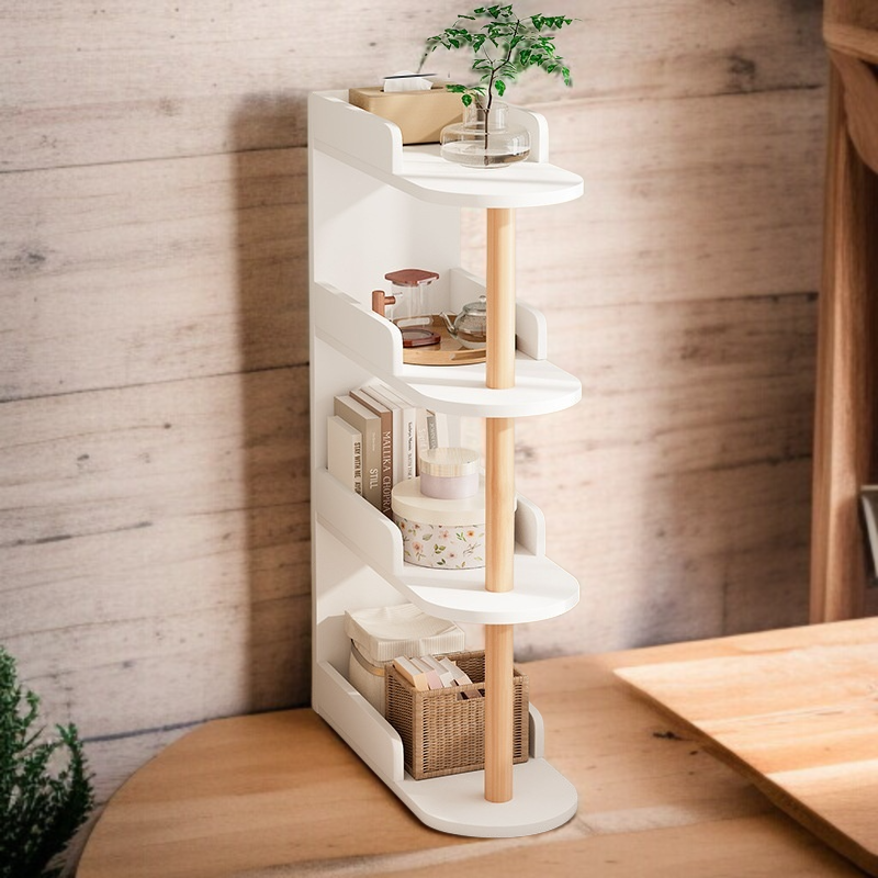 Living room sofa side shelf bedroom bedside table gap storage shelf storage cabinet small bookshelf 