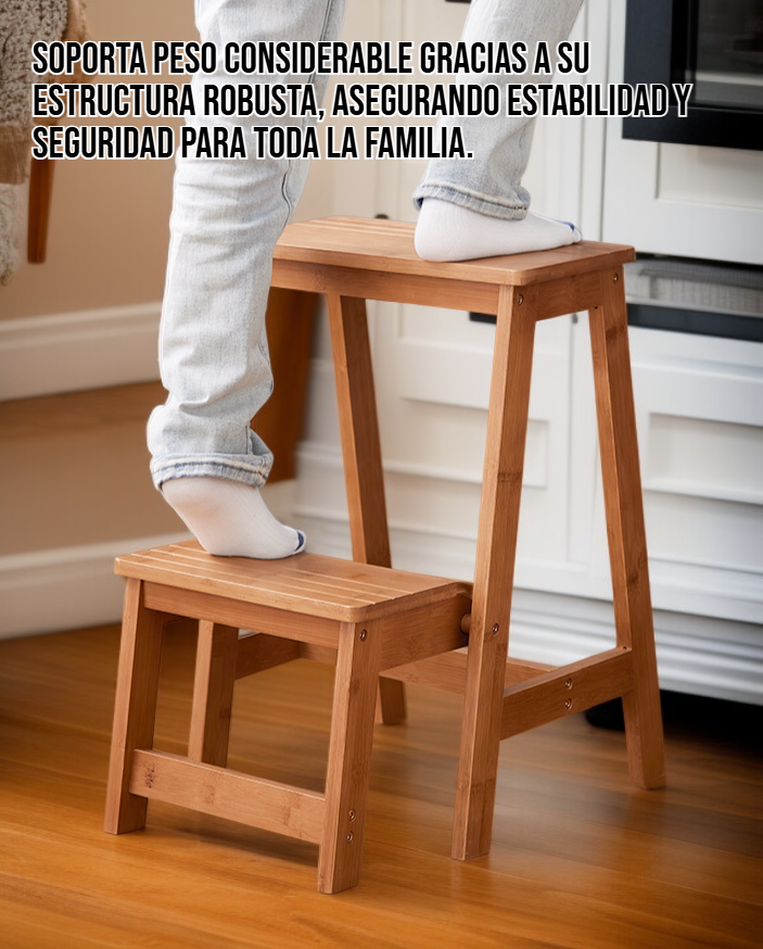 Taburete de madera maciza diseño clásico para el hogar