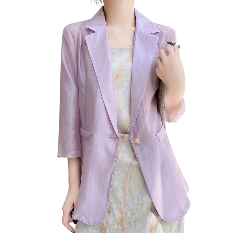 レディース無地ショート丈スーツ