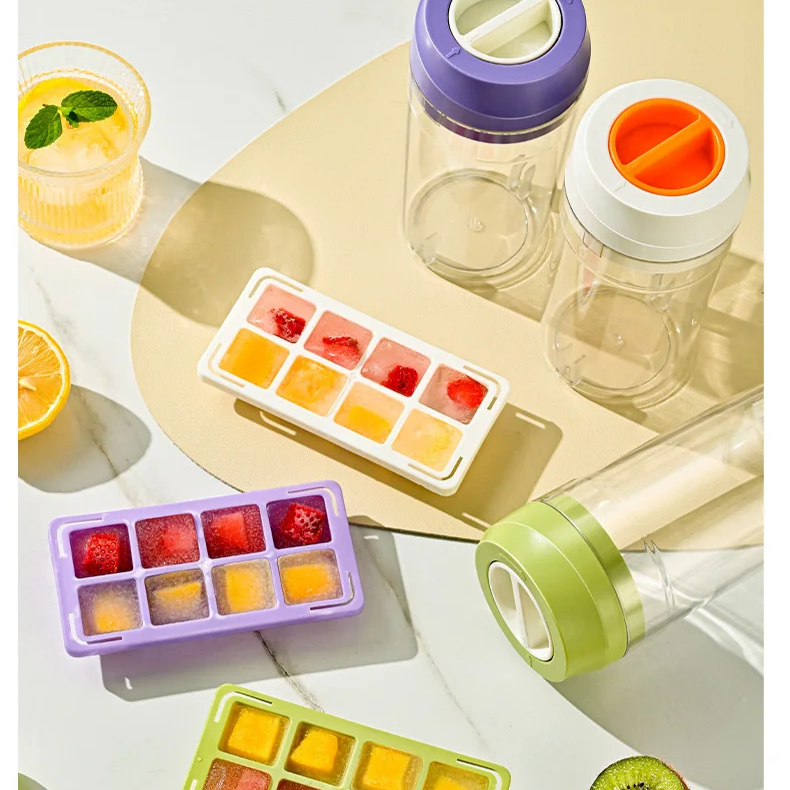  大容量回転式アイスカップ製氷器 携帯便利なアイストレー