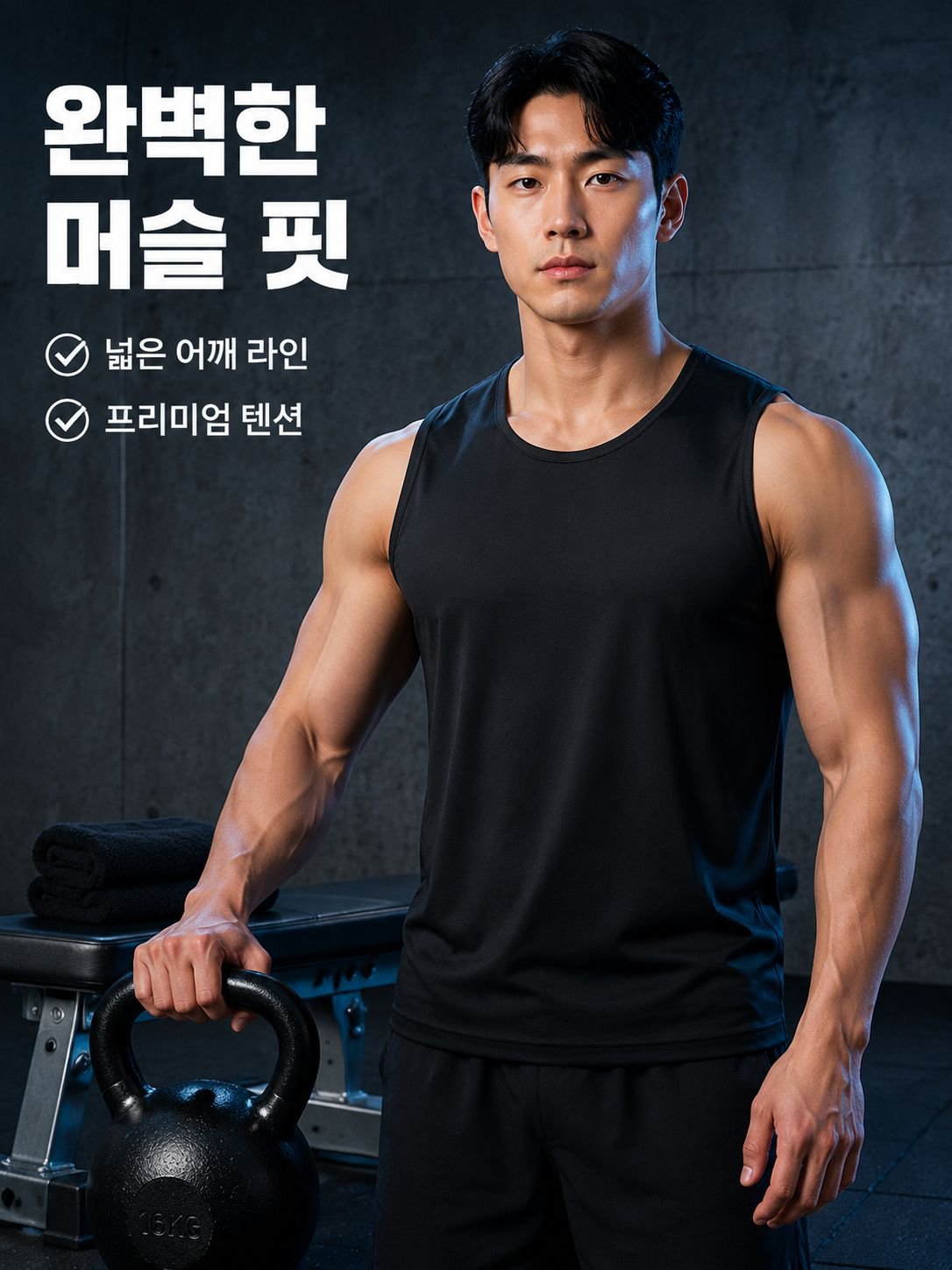 여름 통기성 피트니스 트레이닝 나시
