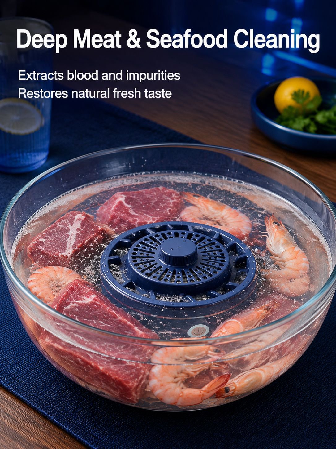 Household Wireless Ultrasonic Fruit and Vegetable Purifier