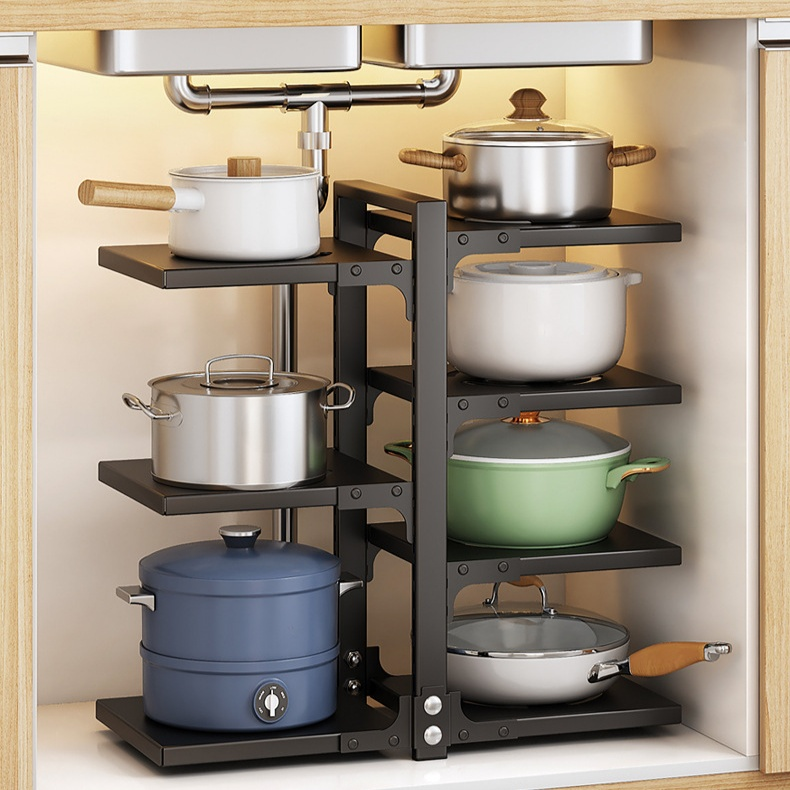 シンク下多層キッチン収納ラック