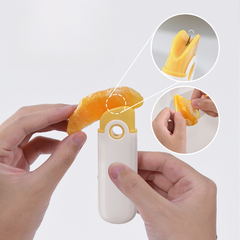 Use a peeler to peel oranges.