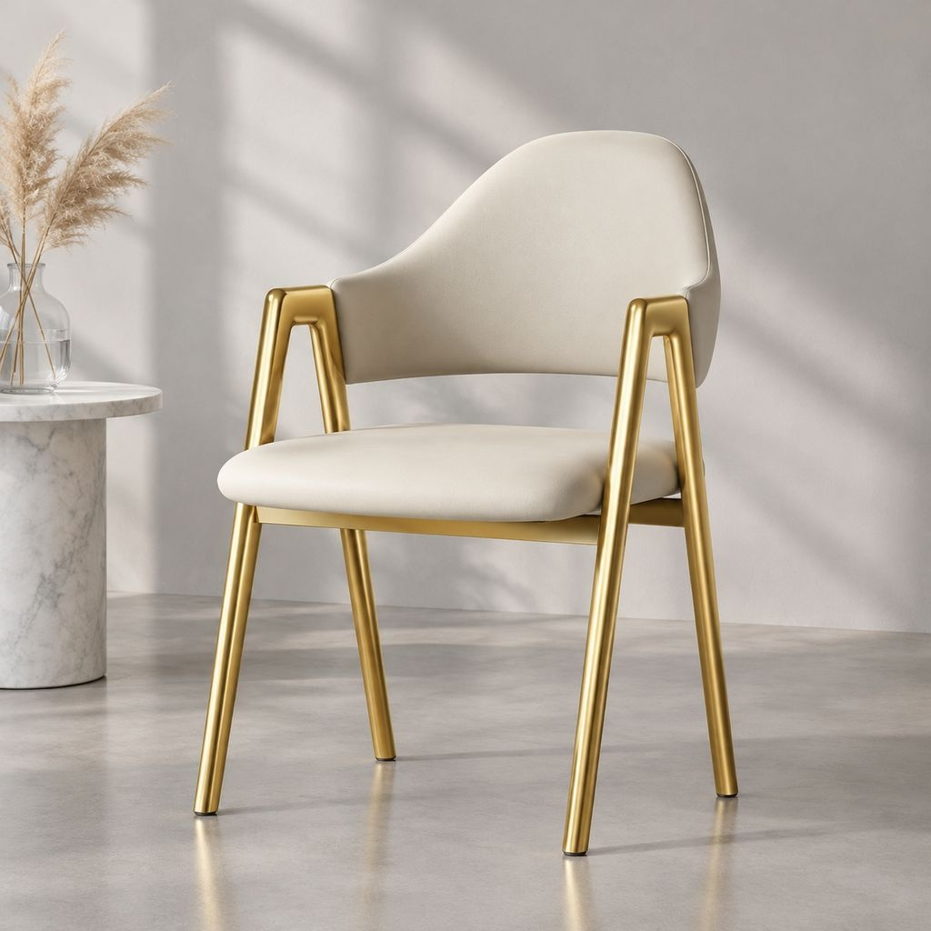 Luxury-Style Dining Chair with Backrest, Refined Design and Lasting Comfort