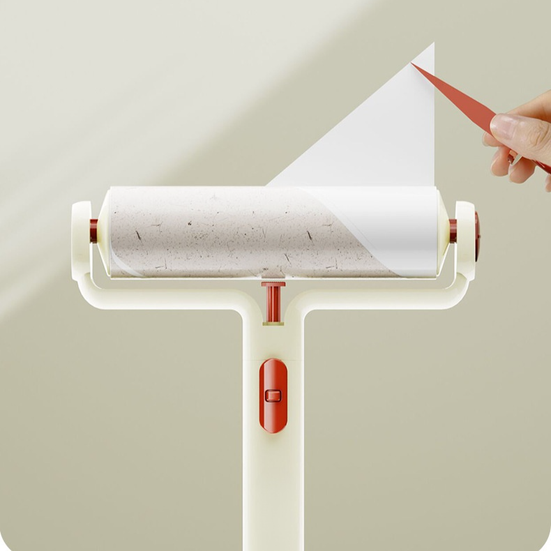 집게가 달린 손으로 뜯지 않는 먼지 제거 롤러