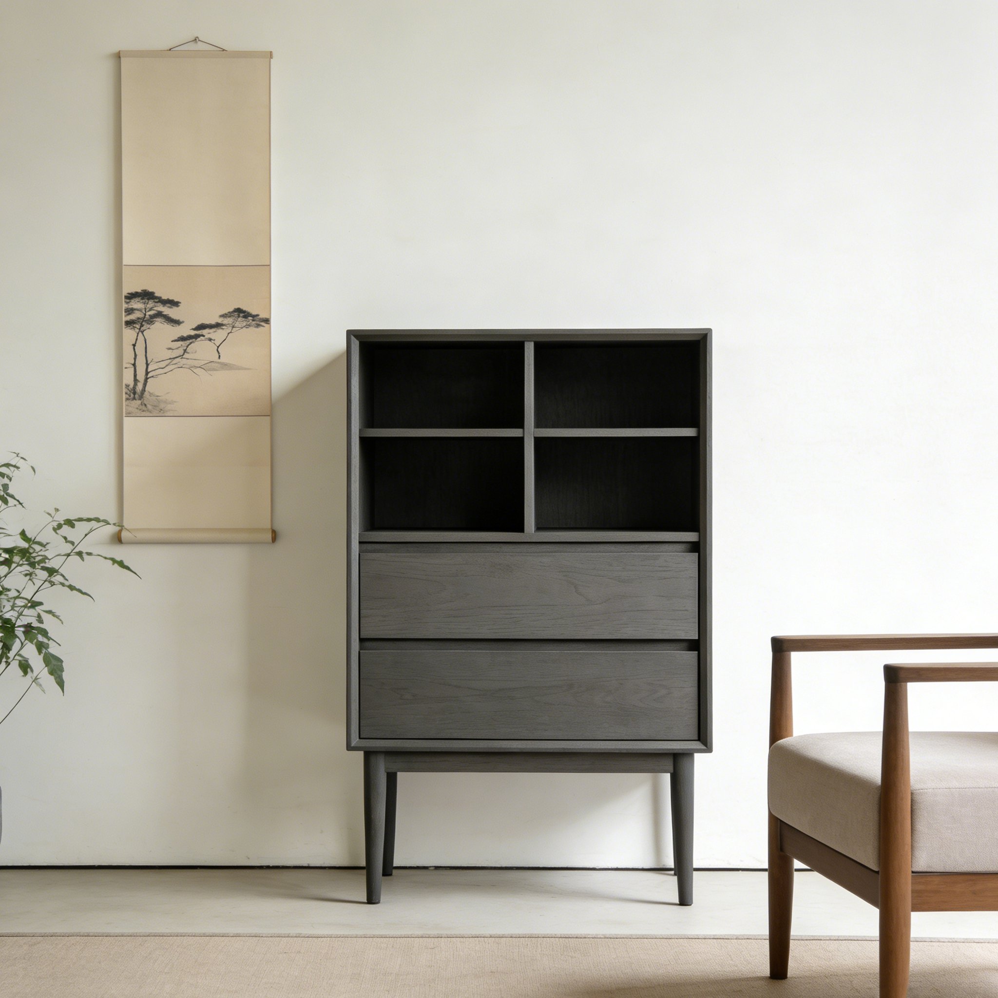 壁際小型収納キャビネット