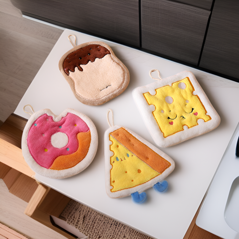 厚手速乾珊瑚フリースキッチンハンドタオル